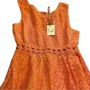 Anthropologie Raga Women's Sleeveless Lace Feminine Orange Mini size‎ M